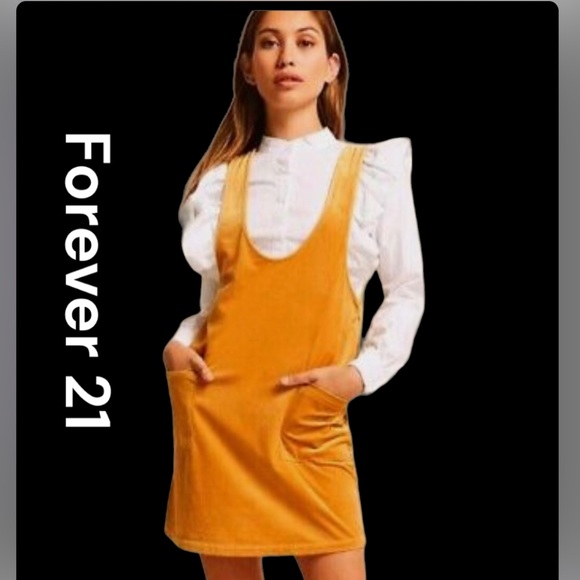 ❤️ Forever 21 Corduroy overall style dress. Size Large❤️ - Picture 1 of 8